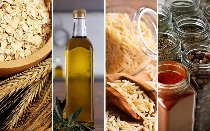 Meal Prep: The Ultimate Guide - Keep Pantry Staples like Oats, Oil, and Spices