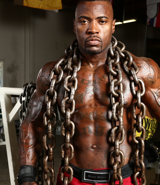 Mike Rashid with chains