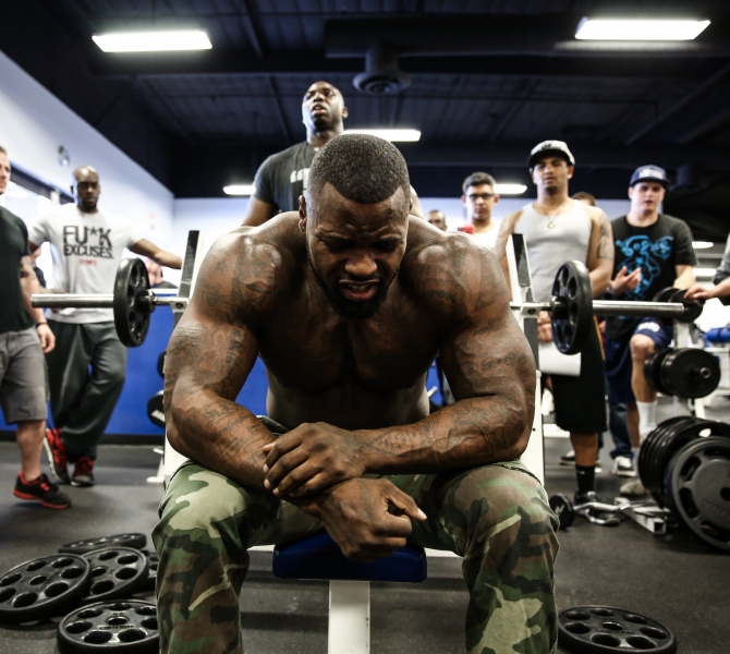 Mike Rashid bench pressing