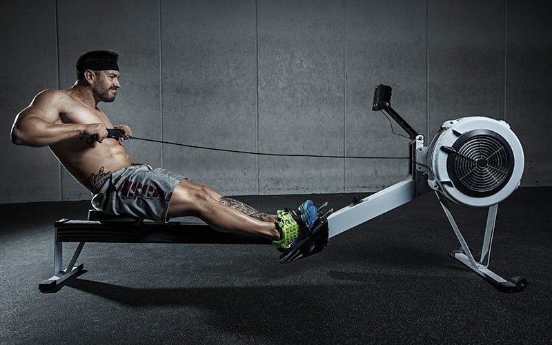 Man Using a Rower