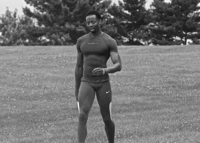 Eric Brown sprinting