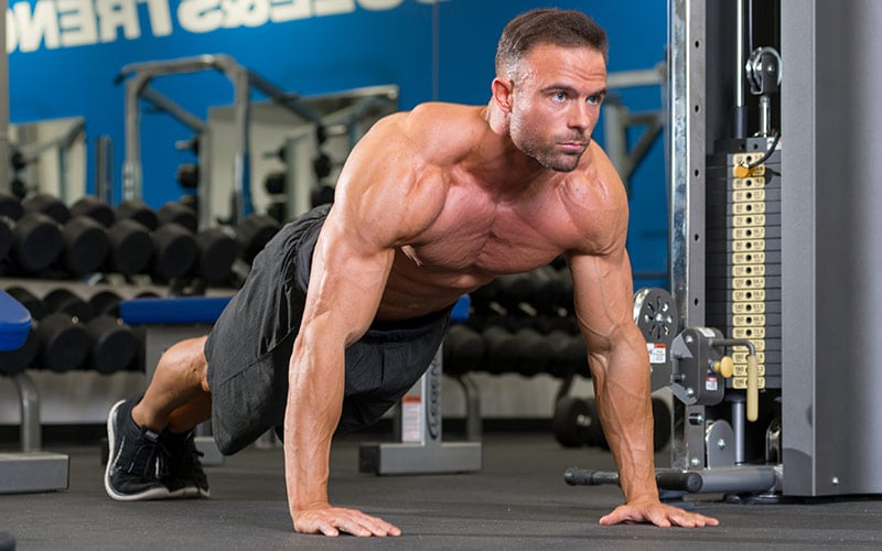 M&S Male Model Performing Perfect Pushups