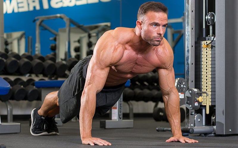 1/4 method pushup
