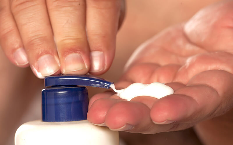 Some lotions can help combat inflamation