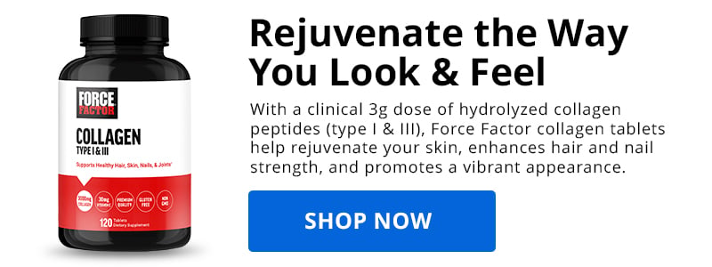 Force Factor collagen banner.