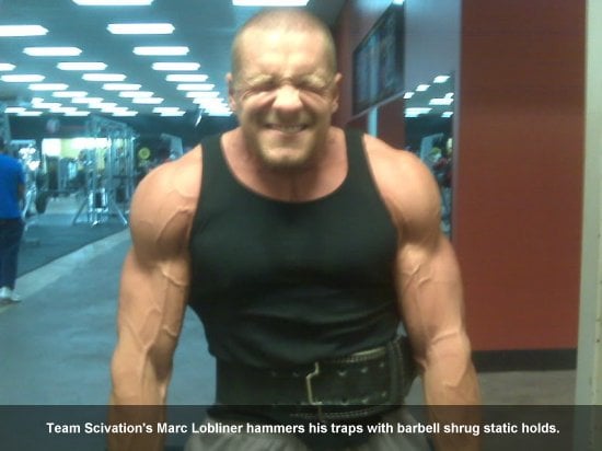 Marc Lobline Barbell Shrugs For Traps