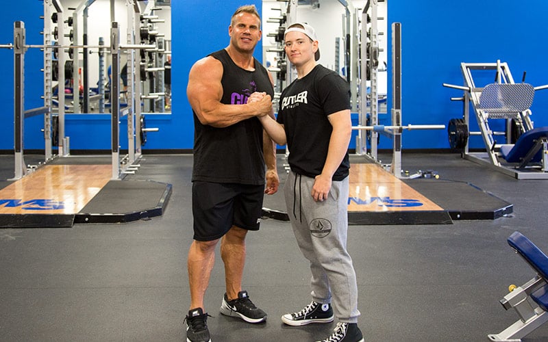 Jay Cutler with Contest Winner