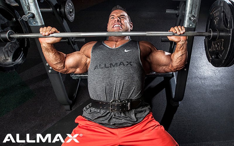 Allmax athlete Steve Kuclo performing Incline Bench Press