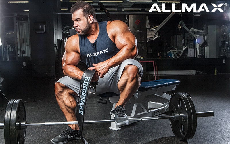 Powerlifter resting in between deadlifts