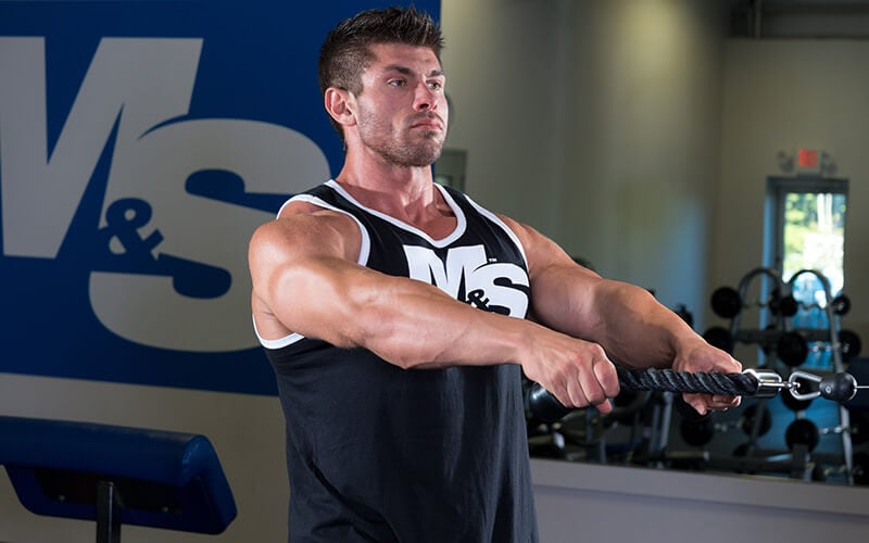 M&S Athlete Working his Trap Muscles