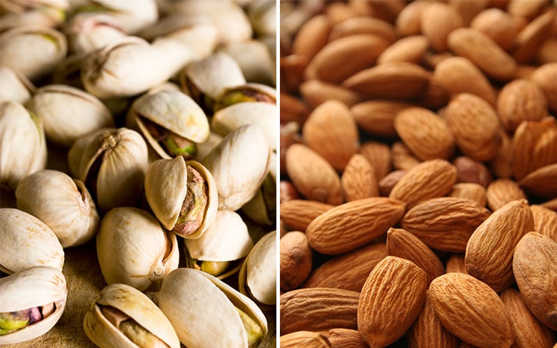 Almonds and Pistachios