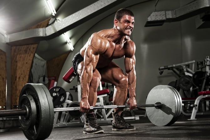 Barbell deadlifts