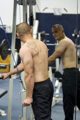 Triceps drop sets.
