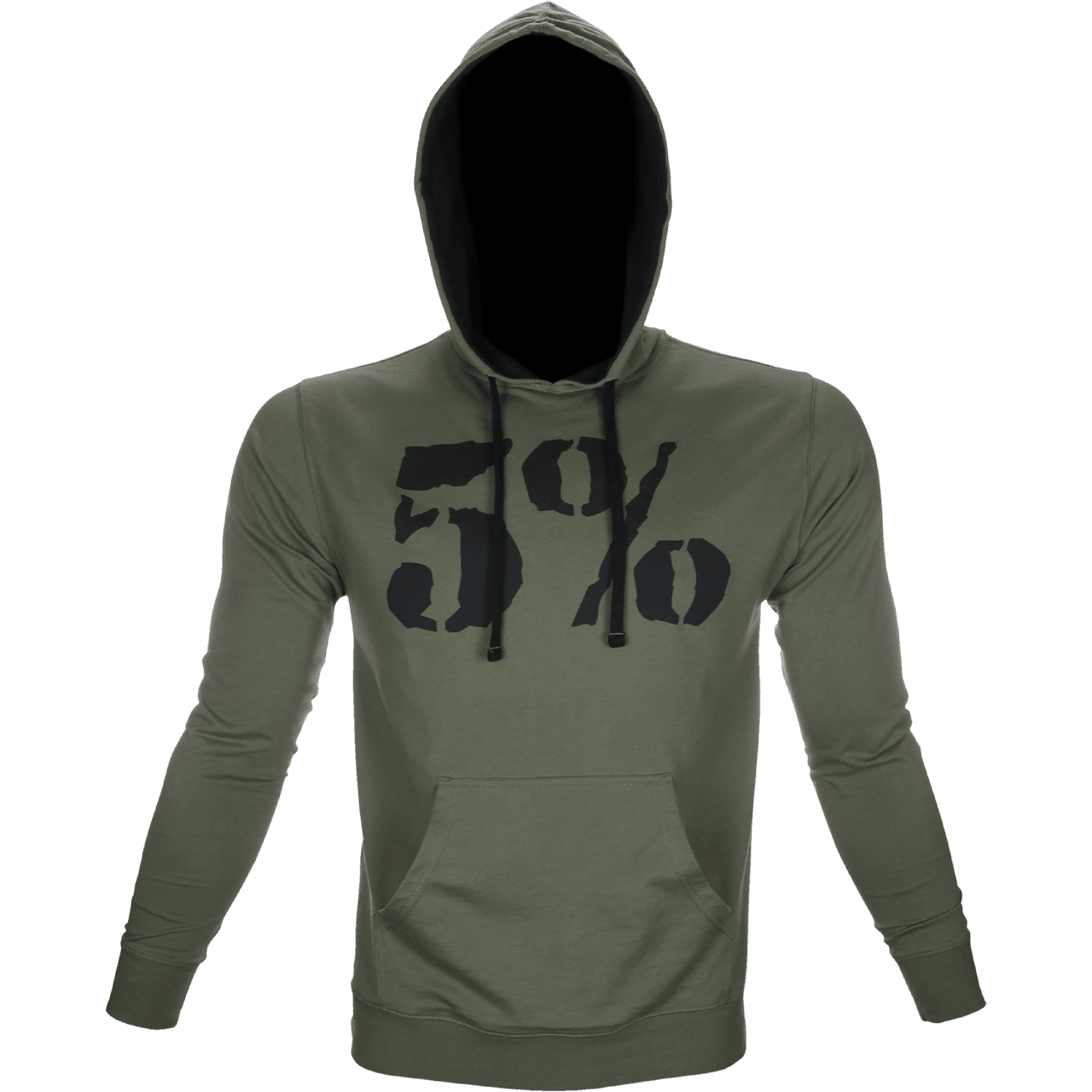 5% Military, Green Pullover Hoodie