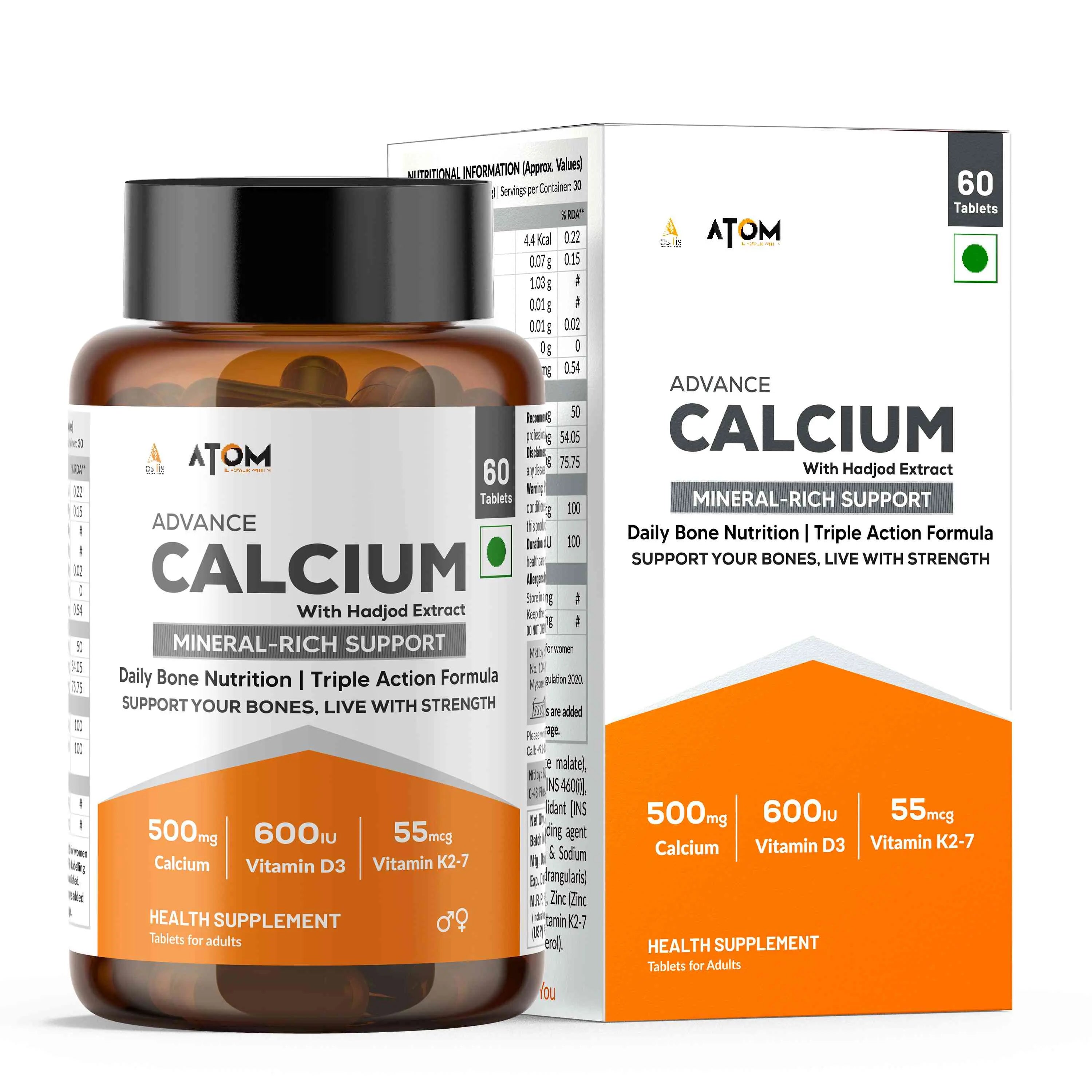 Advance Calcium with Hadjod Ext | 60 Veg Tablets