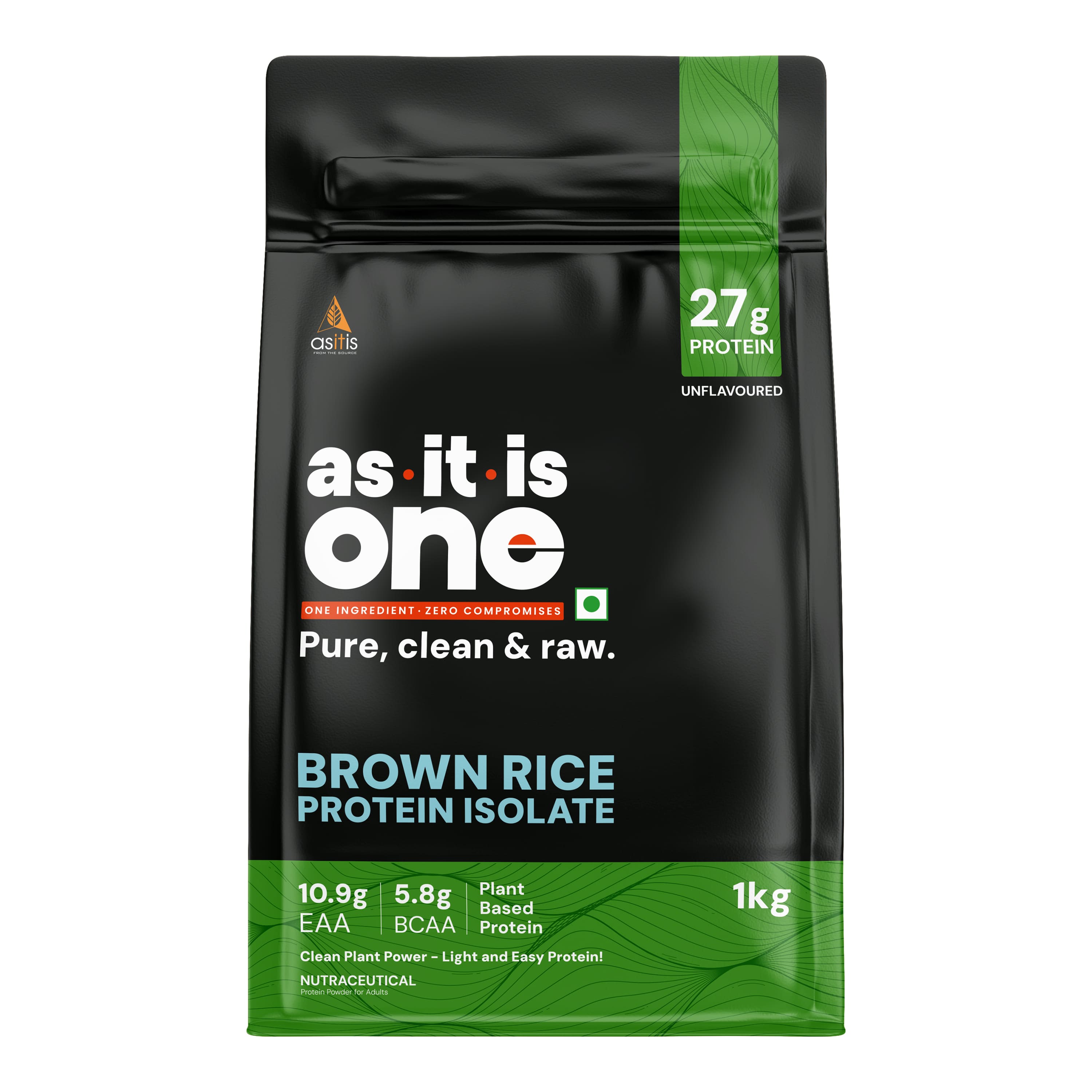 AS-IT-IS Brown Rice Protein 80% - Vegan Protein Source Designed as Meal Supplement