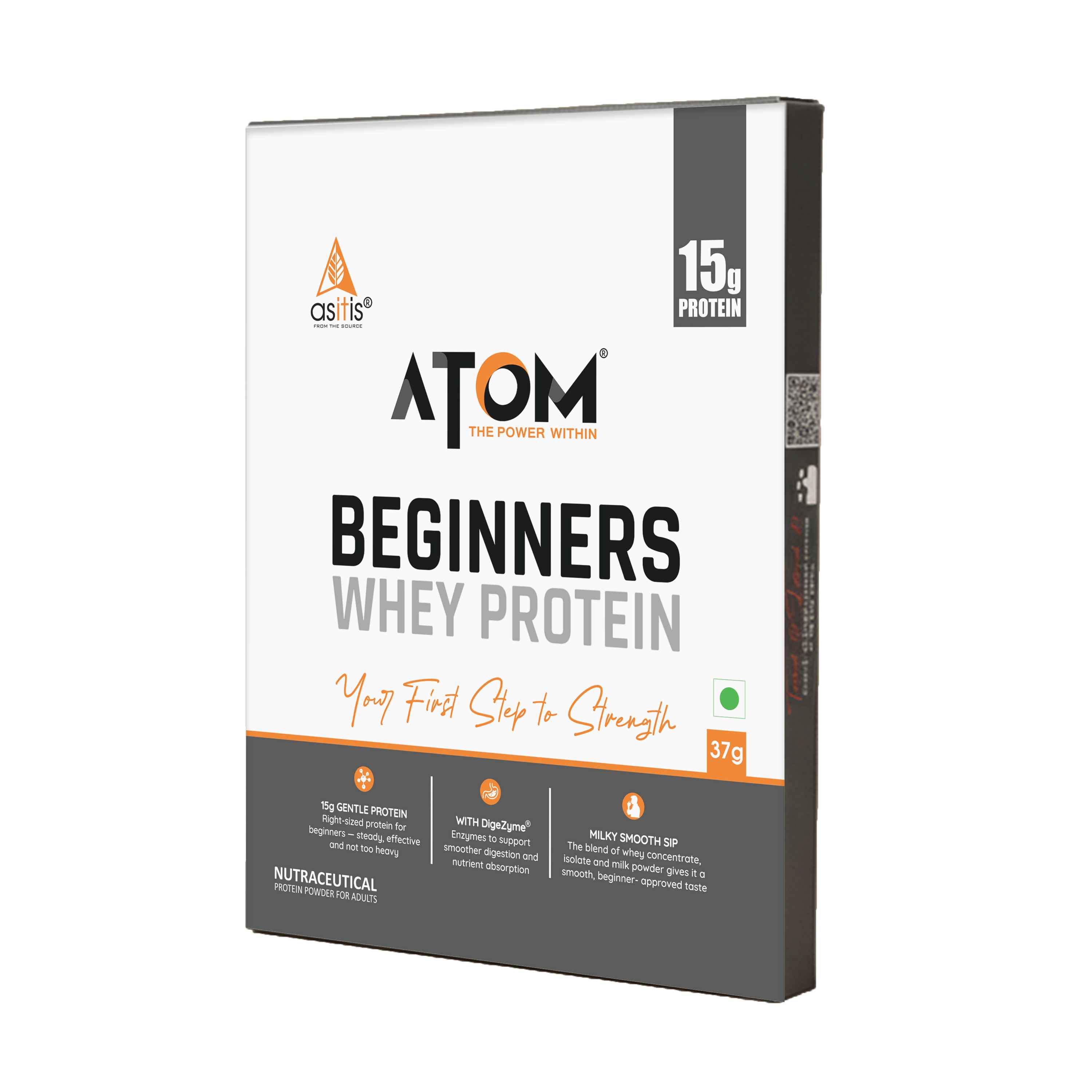 ATOM Beginners Whey Protein | Accelerates Muscle-building | Increases Body Strength