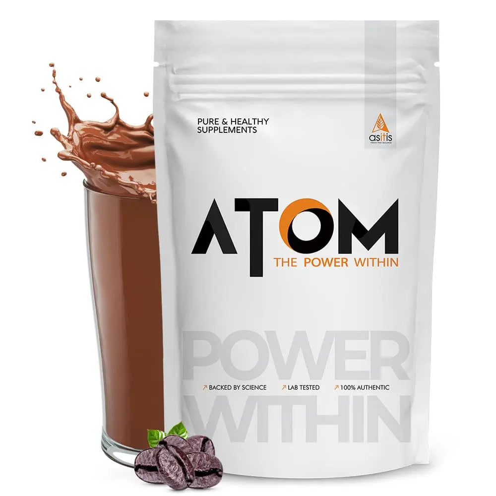 ATOM Plant Protein Complex I Whey Protein Equivalent I 26g Protein I Ashwagandha-Infused Vegan Protein