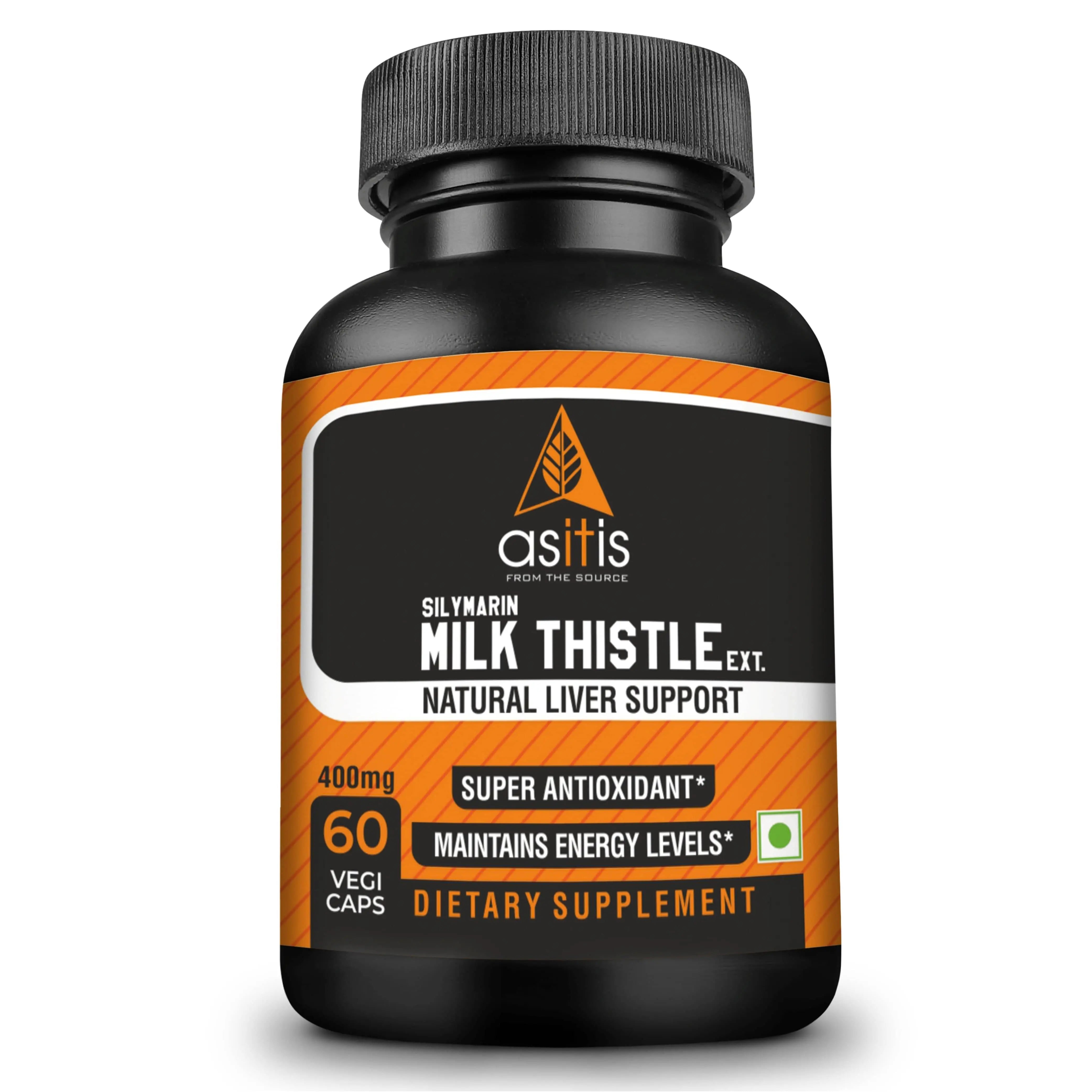AS-IT-IS Silymarin Milk Thistle for Liver Cleansing 400mg - 60 capsules