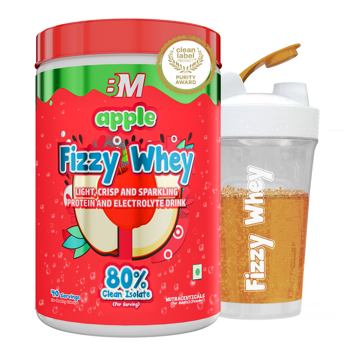 FIZZY WHEY APPLE + SHAKER