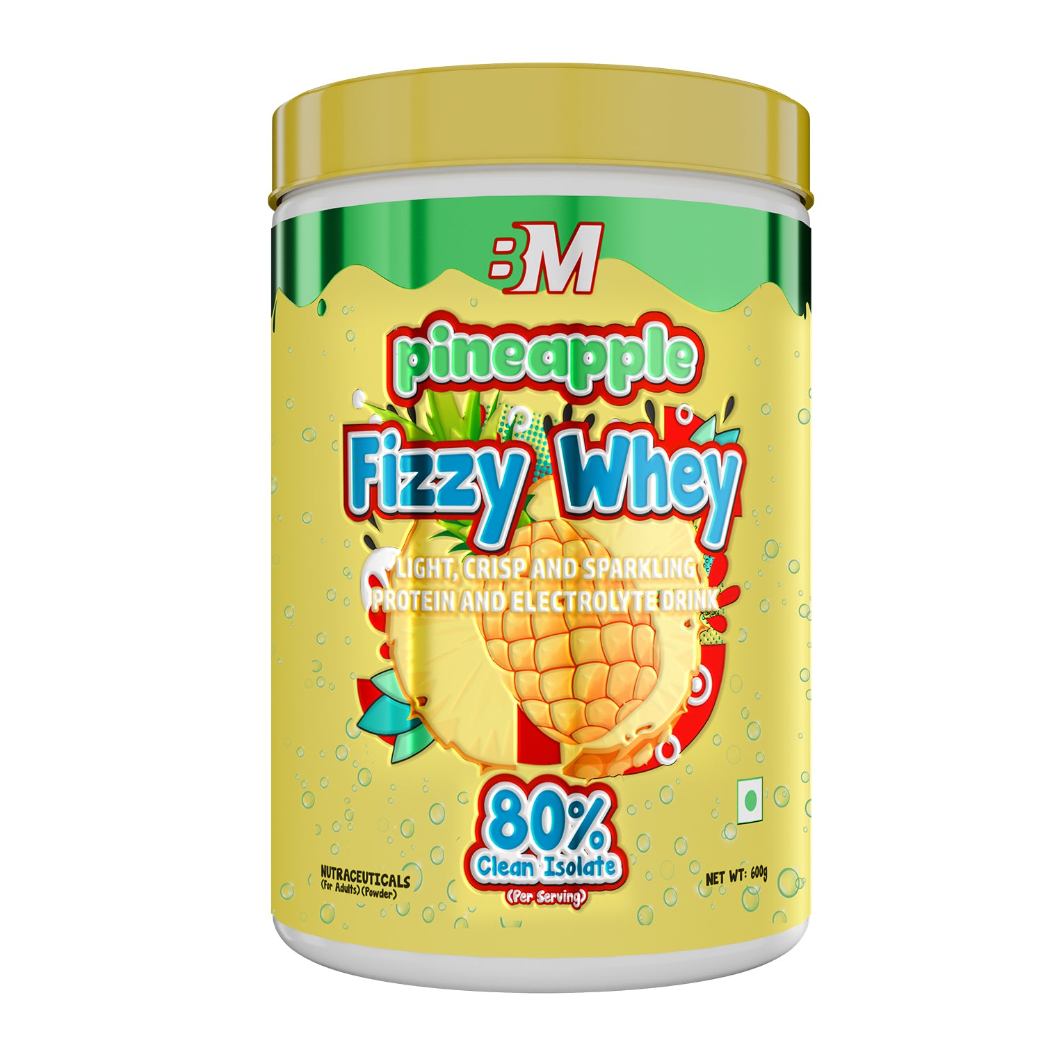 FIZZY WHEY PINEAPPLE + SHAKER