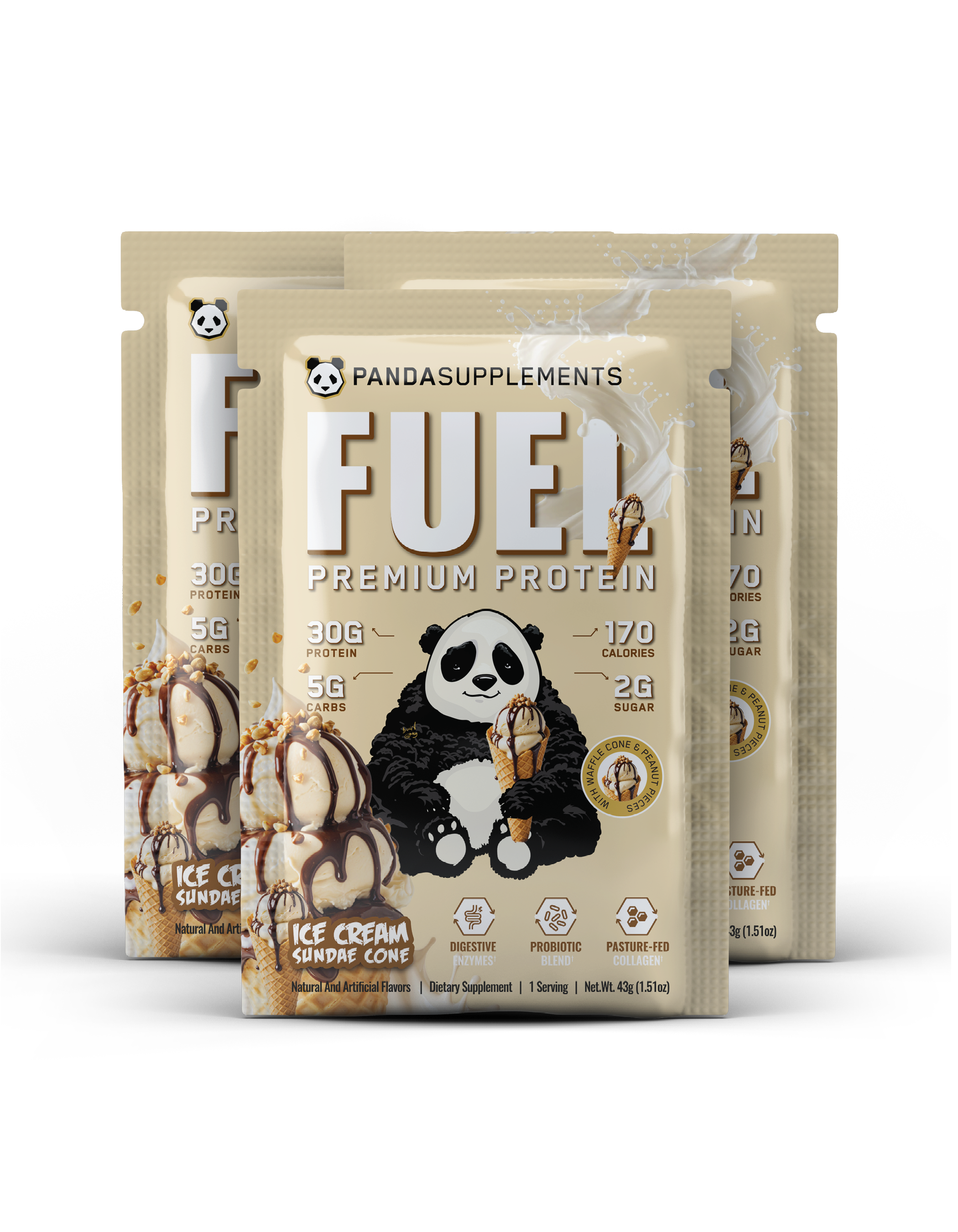 FUEL Premium Protein (Ice Cream Sundae Cone) - 3 Sample Pack