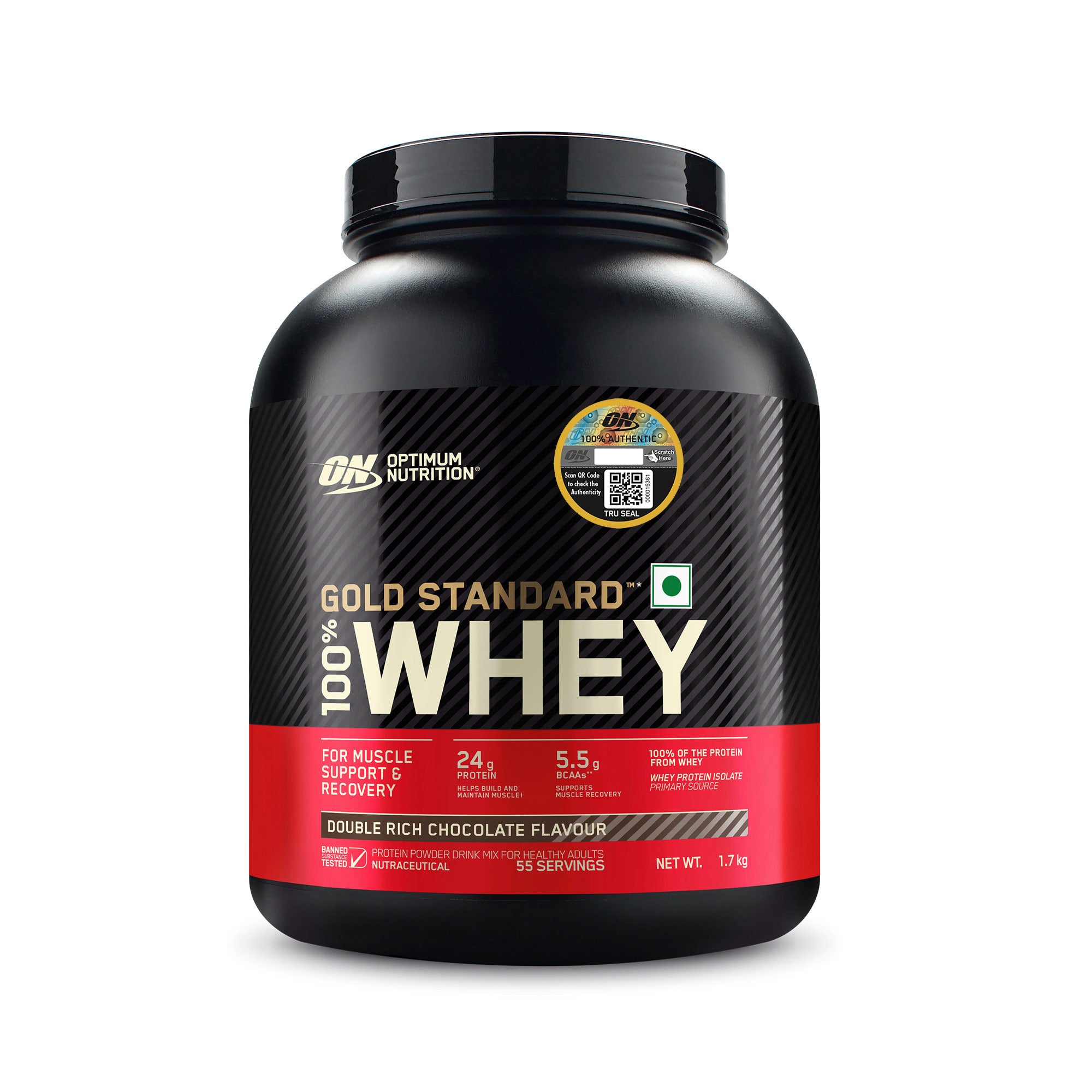 Gold Standard 100% Whey Protein Powder | Double Rich Chocolate | 1.7 kg