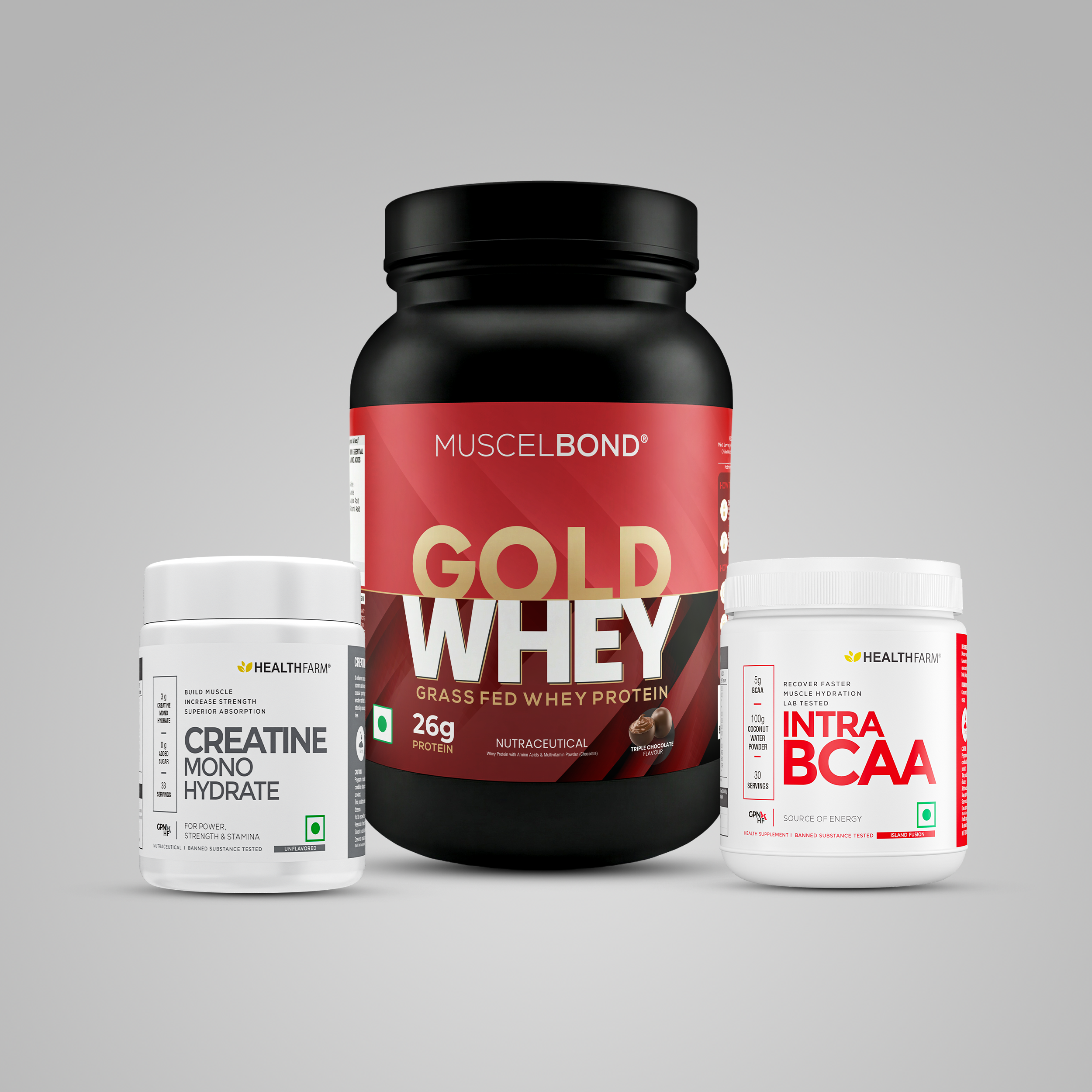 Gold Whey 1kg + Creatine 100g + Intra BCAA