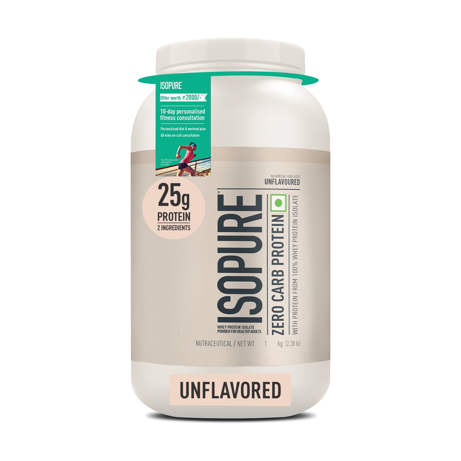 Isopure Zero Carb Protein 1 kg / 2.2 lbs (Unflavoured)