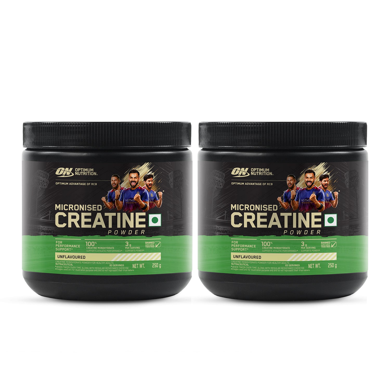 Micronised Creatine Powder | Unflavoured | 250 g - Pack of 2