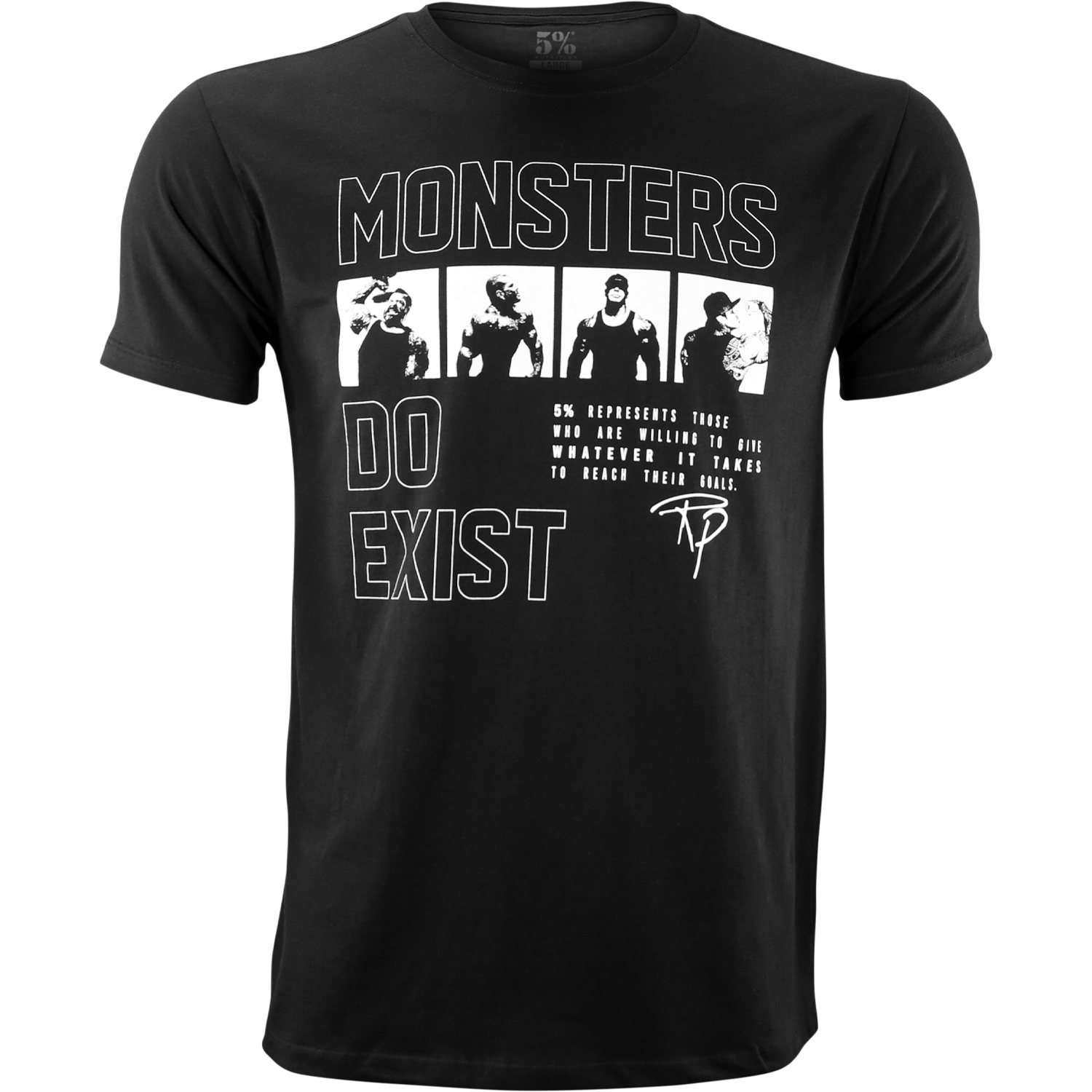 Monsters Do Exist, Black T-Shirt
