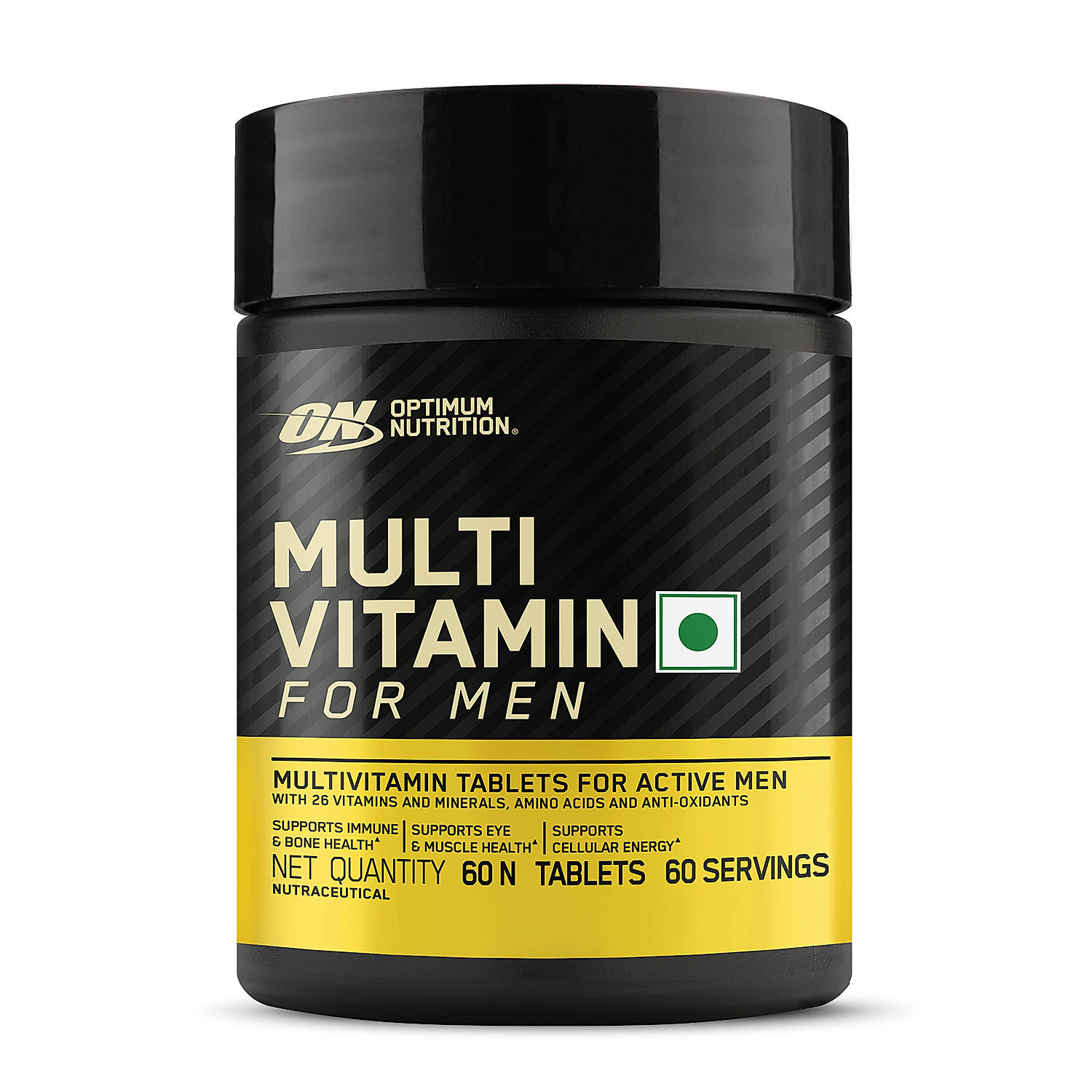 Multivitamin for MEN- 60 Tablets, 26 Vitamins & Minerals, Amino Acids & Anti-Oxidants