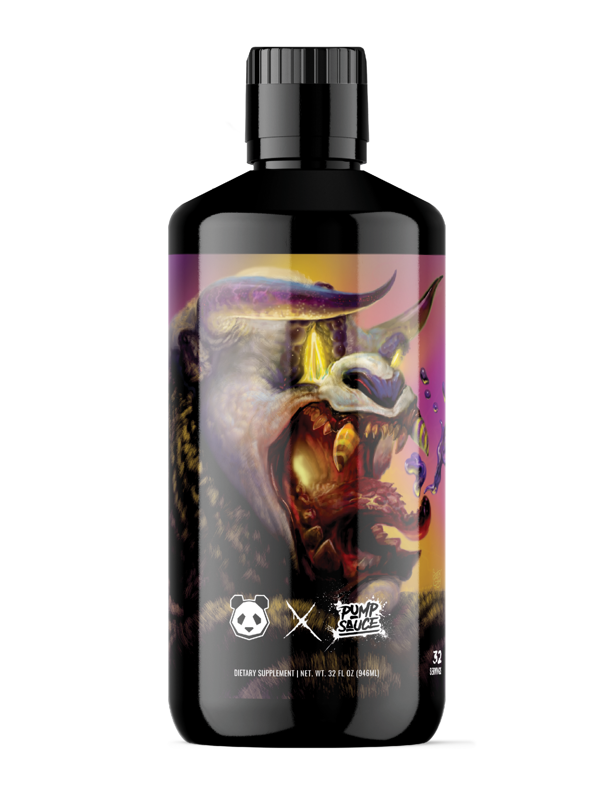 Panda Supps X Pump Sauce Collaboration Liquid Pre Workout - PANDA SAUCE (Grape Lemonade)