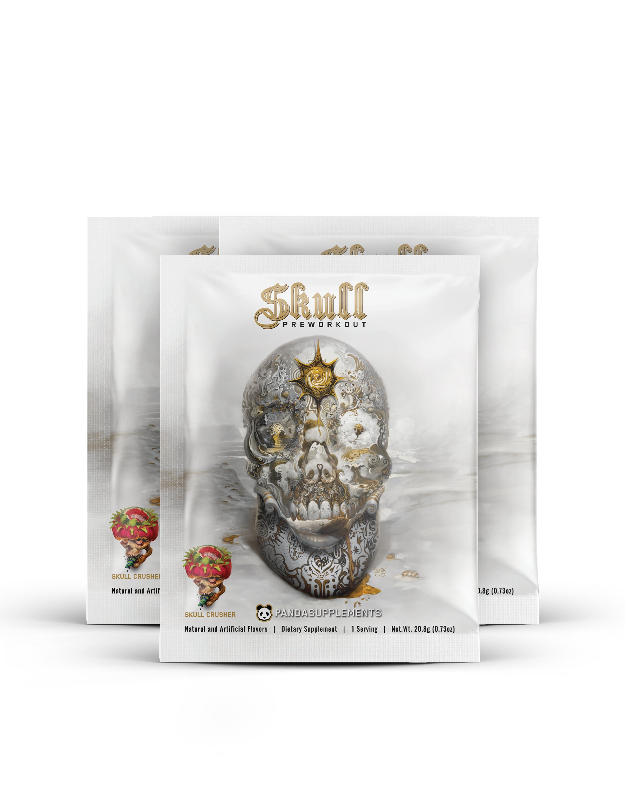 SKULL Pre Workout | SAMPLE PACK (Skull Crusher) Dragonfruit Watermelon - 3 Sample Pack
