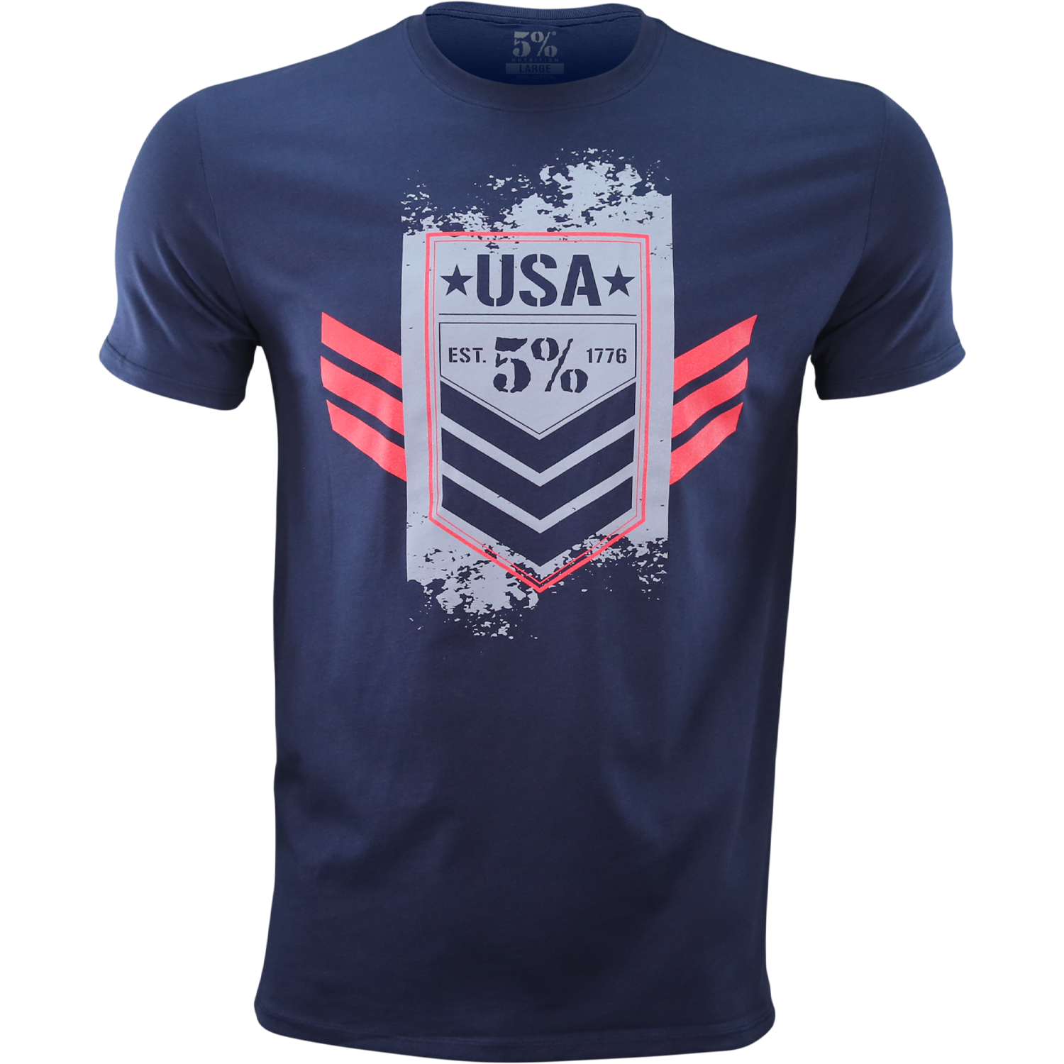 USA Flag, Navy T-Shirt