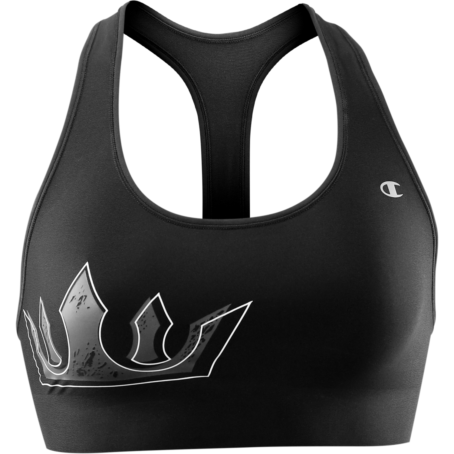 Women's Crown, Black Sports Bra