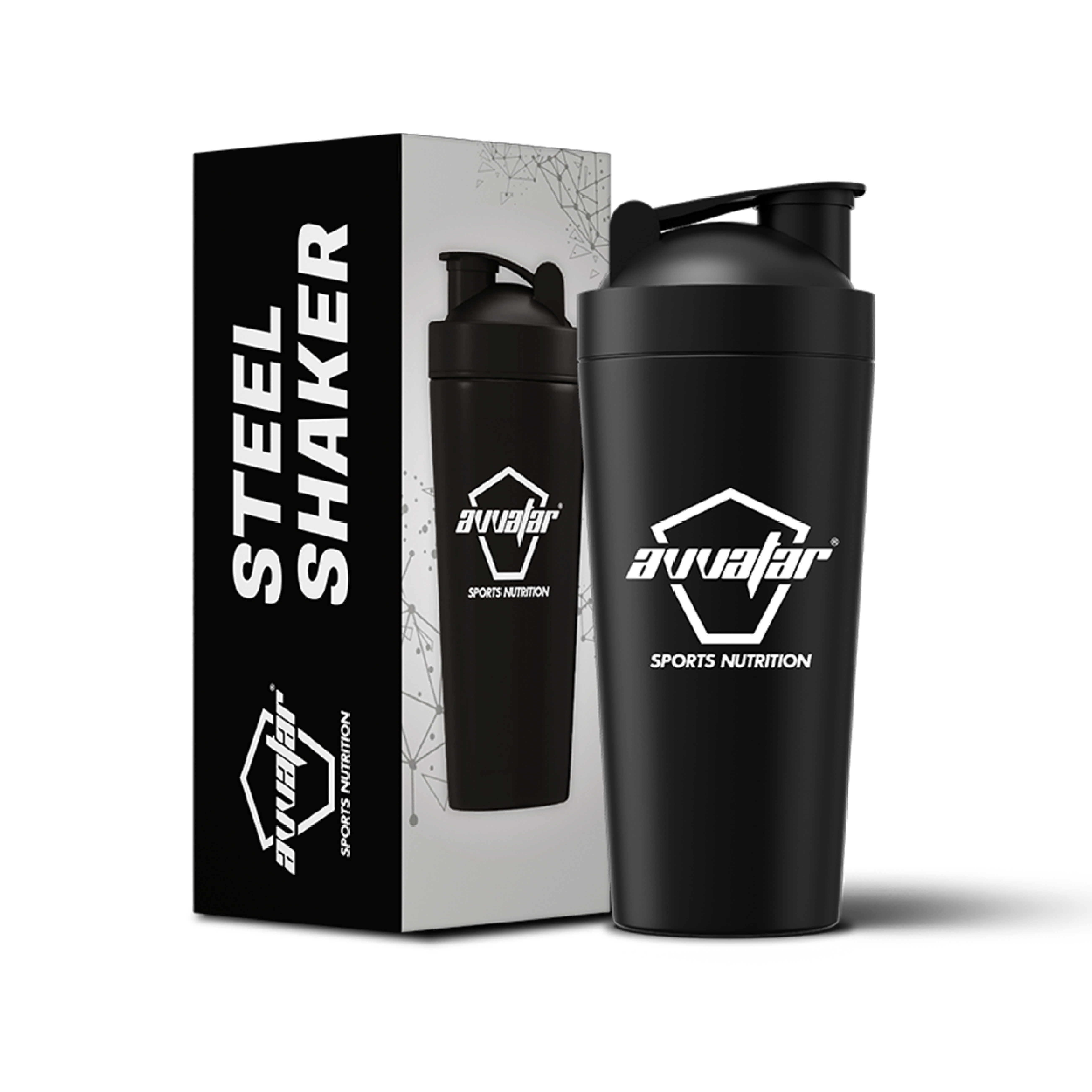 Avvatar Accessories | 750 ML | Steel Shaker | Black