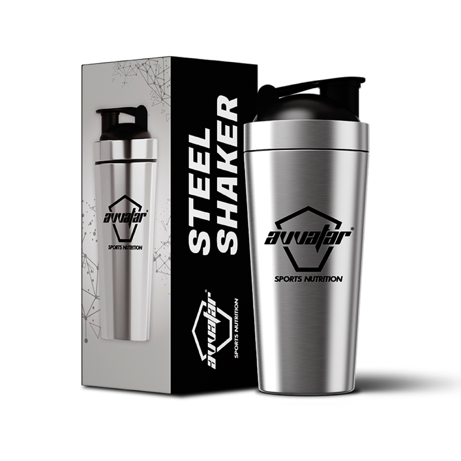 Avvatar Accessories | 750 ML | Steel Shaker | Silver