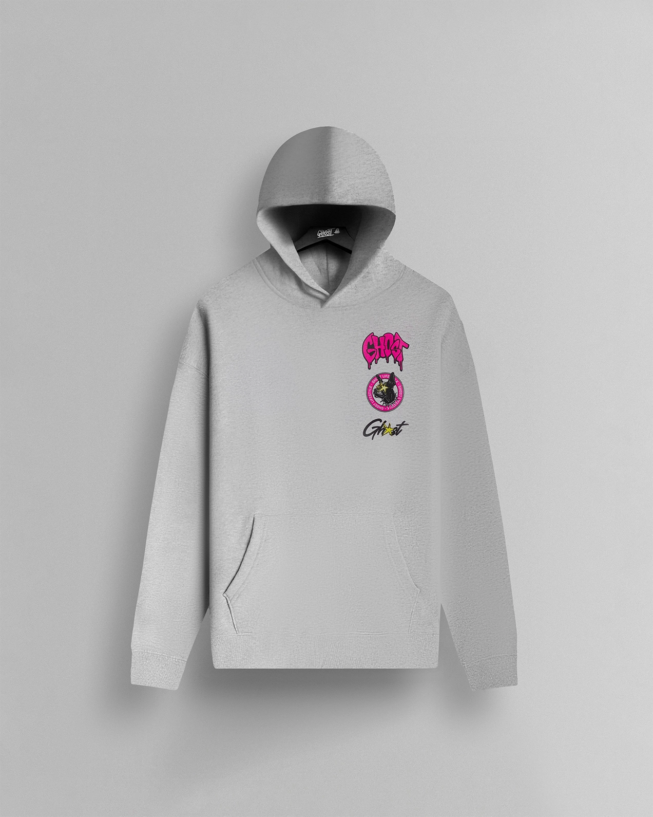 GHOST® IN THE PIT HOODIE | HEATHER GREY