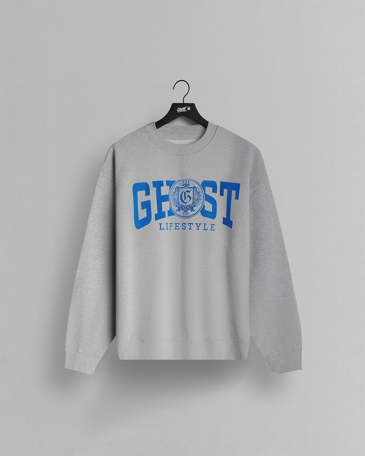 GHOST® UNI CREWNECK | HEATHER GREY