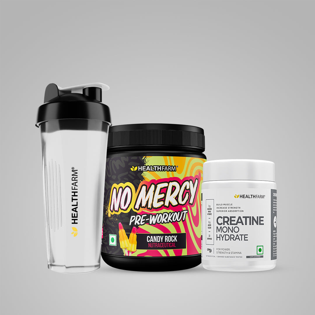 Healthfarm No Mercy Pre Workout + Creatine (50g) + Shaker
