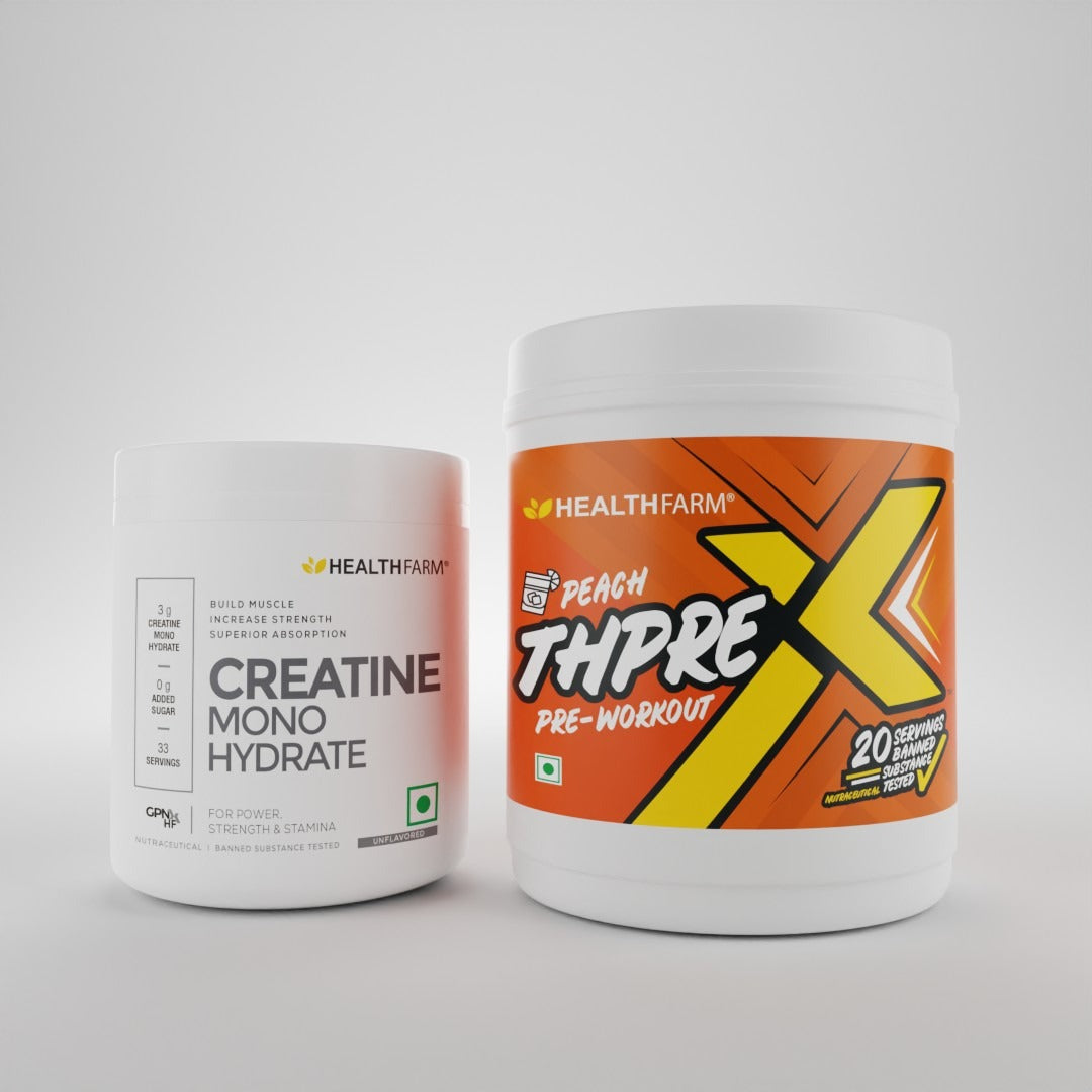 Healthfarm ThPreX Pre Workout + Creatine (50g) + Free Shaker