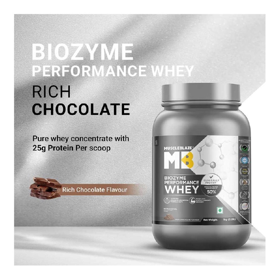 MuscleBlaze Biozyme Performance Whey,  8.8 lb  Chocolate Hazelnut