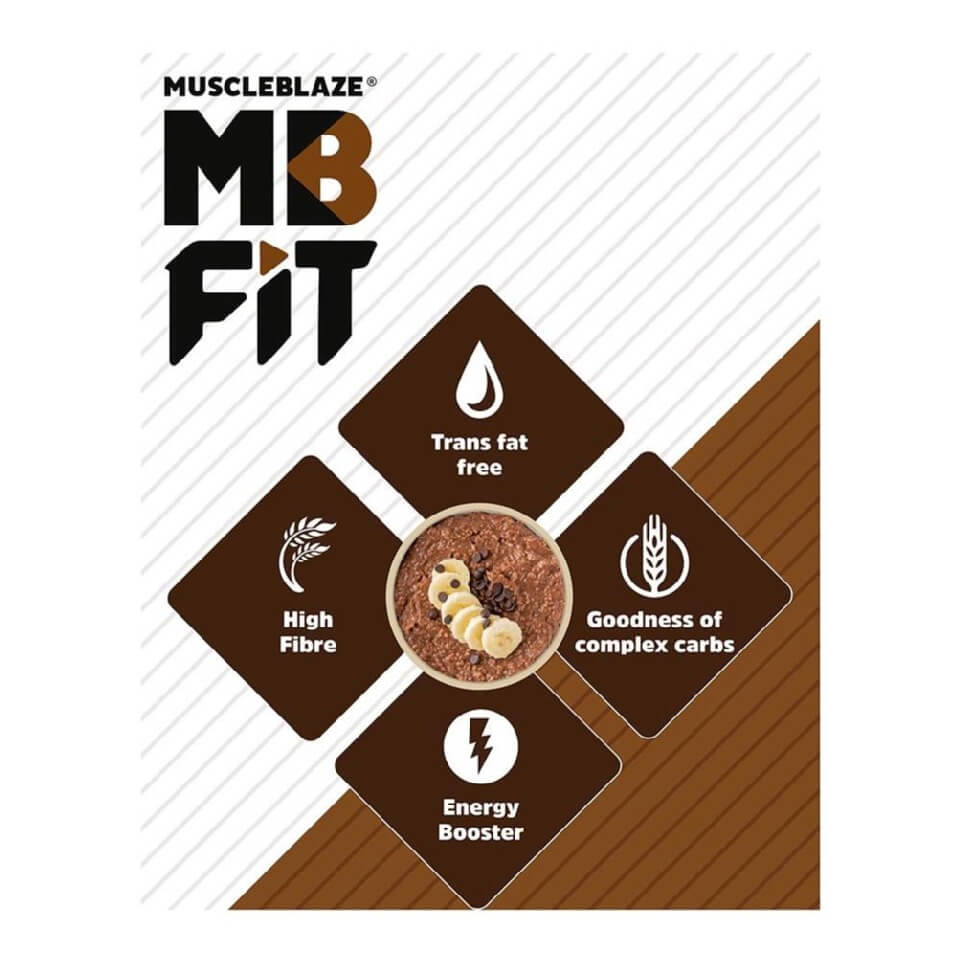 MuscleBlaze High Protein Oats, 400 g Dark Chocolate