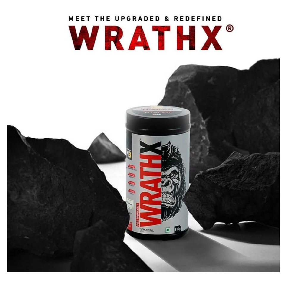 MuscleBlaze Pre Workout WrathX, 1.12 lb Mango Mayhem