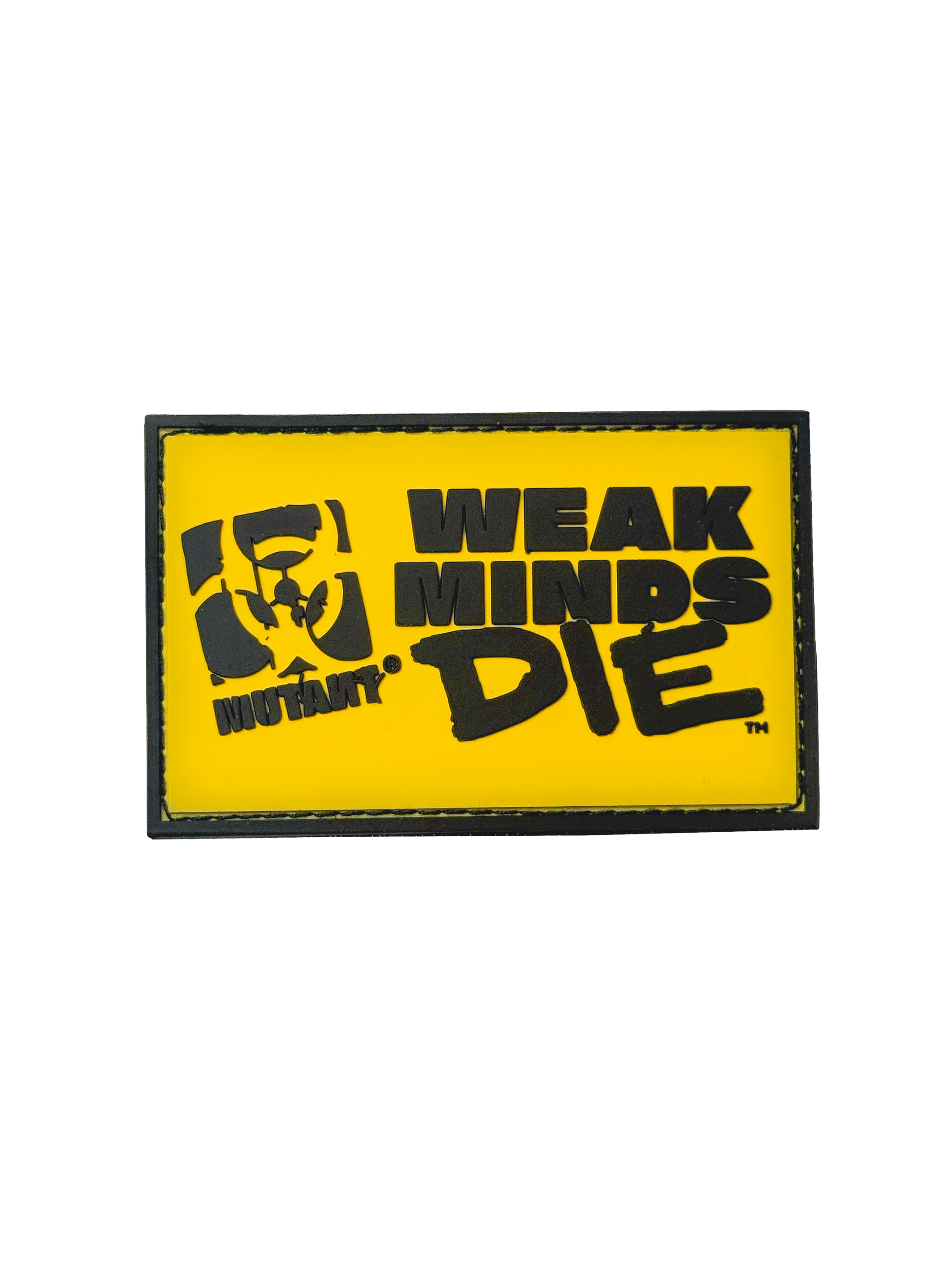 MUTANT® MIND’FK Weak Minds Die 80x50mm Yellow