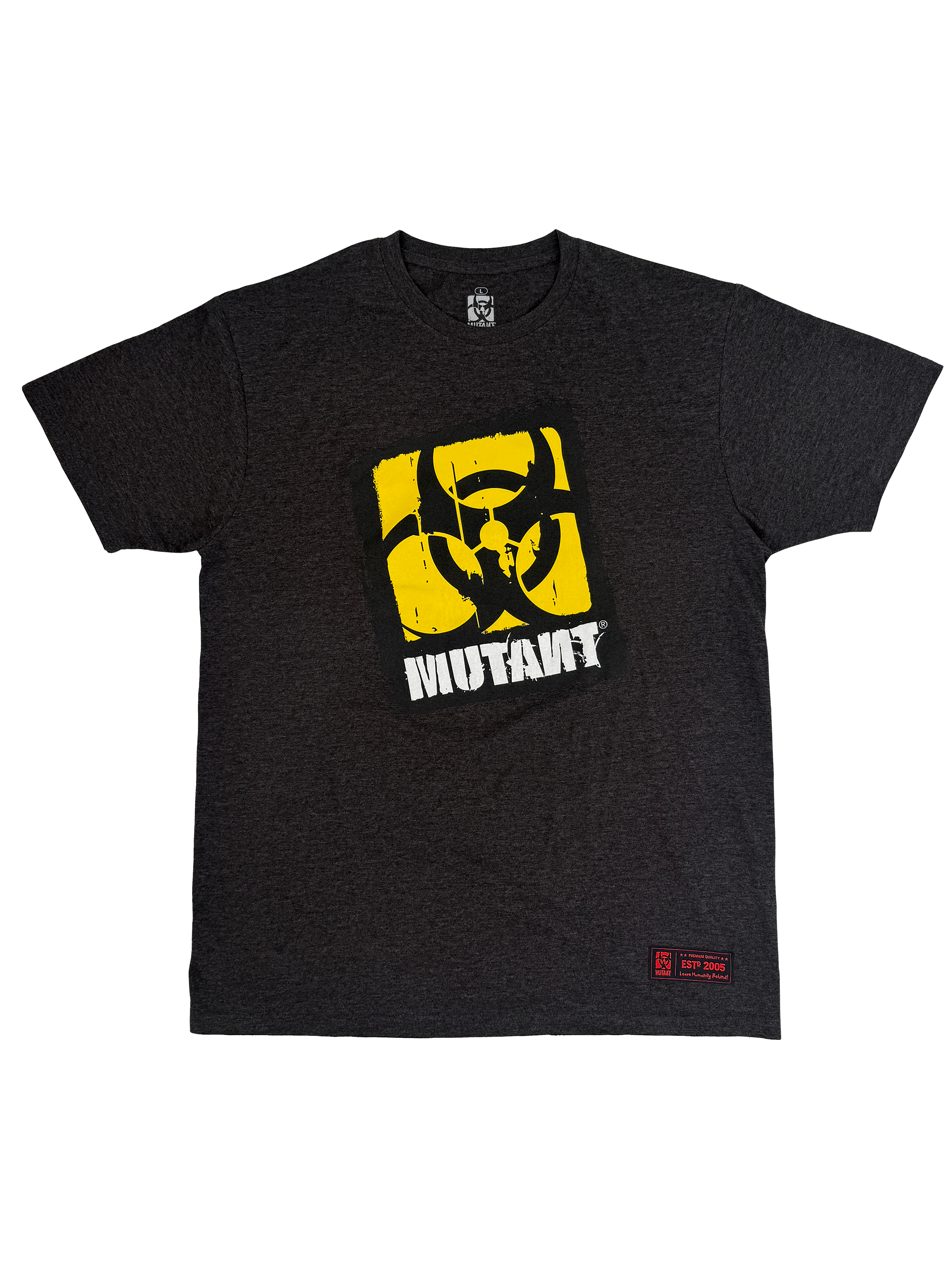 MUTANT® BORN HARDCORE SKULL GYM T-SHIRT (GREY)
