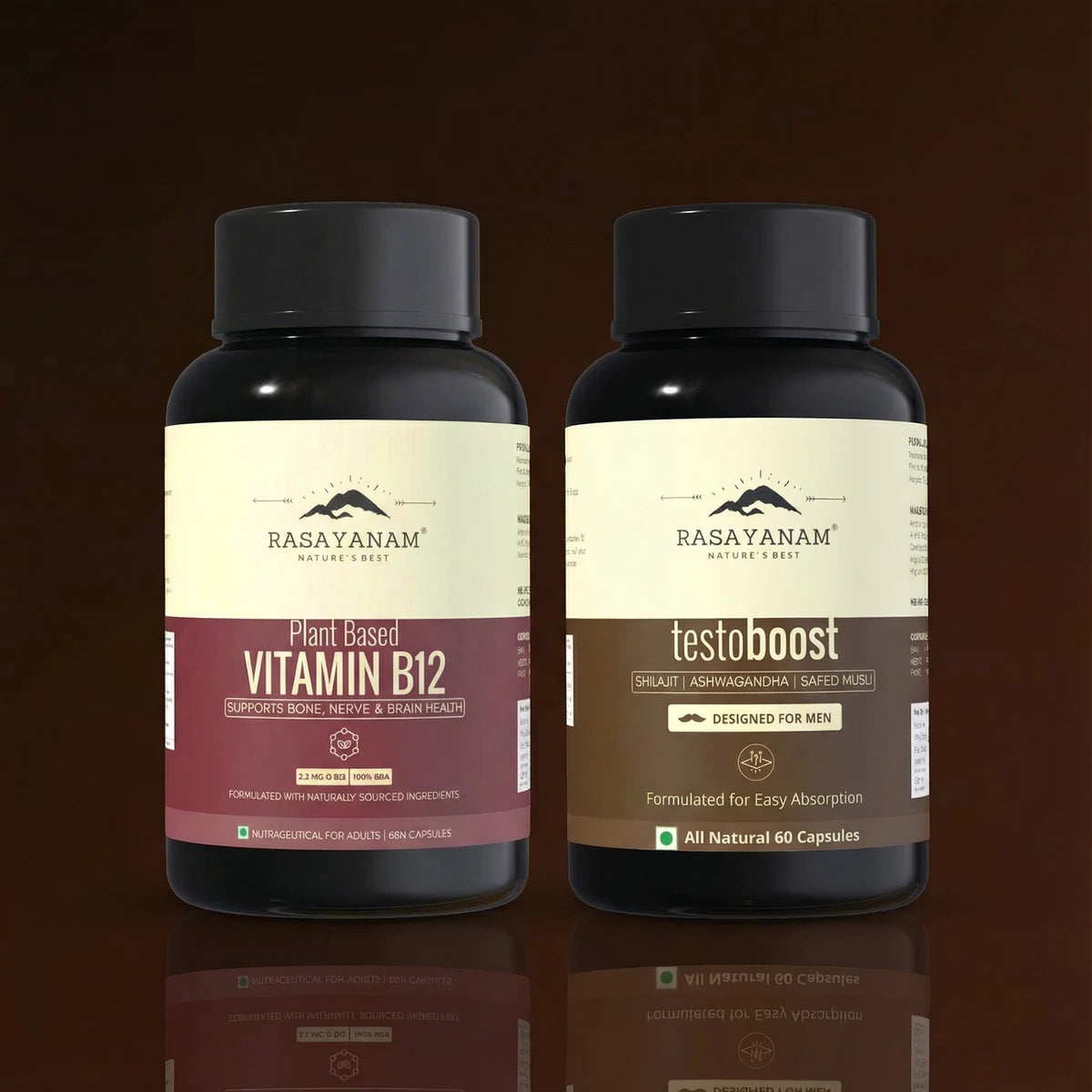 Plant-Based Vitamin B12 and Testoboost Combo for Energy & Stamina